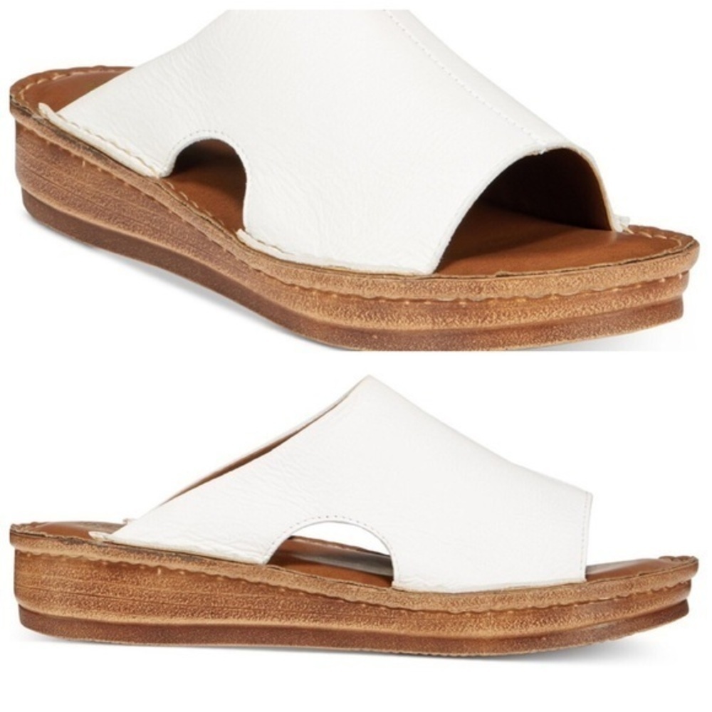 🆕Italian white leather sandal.